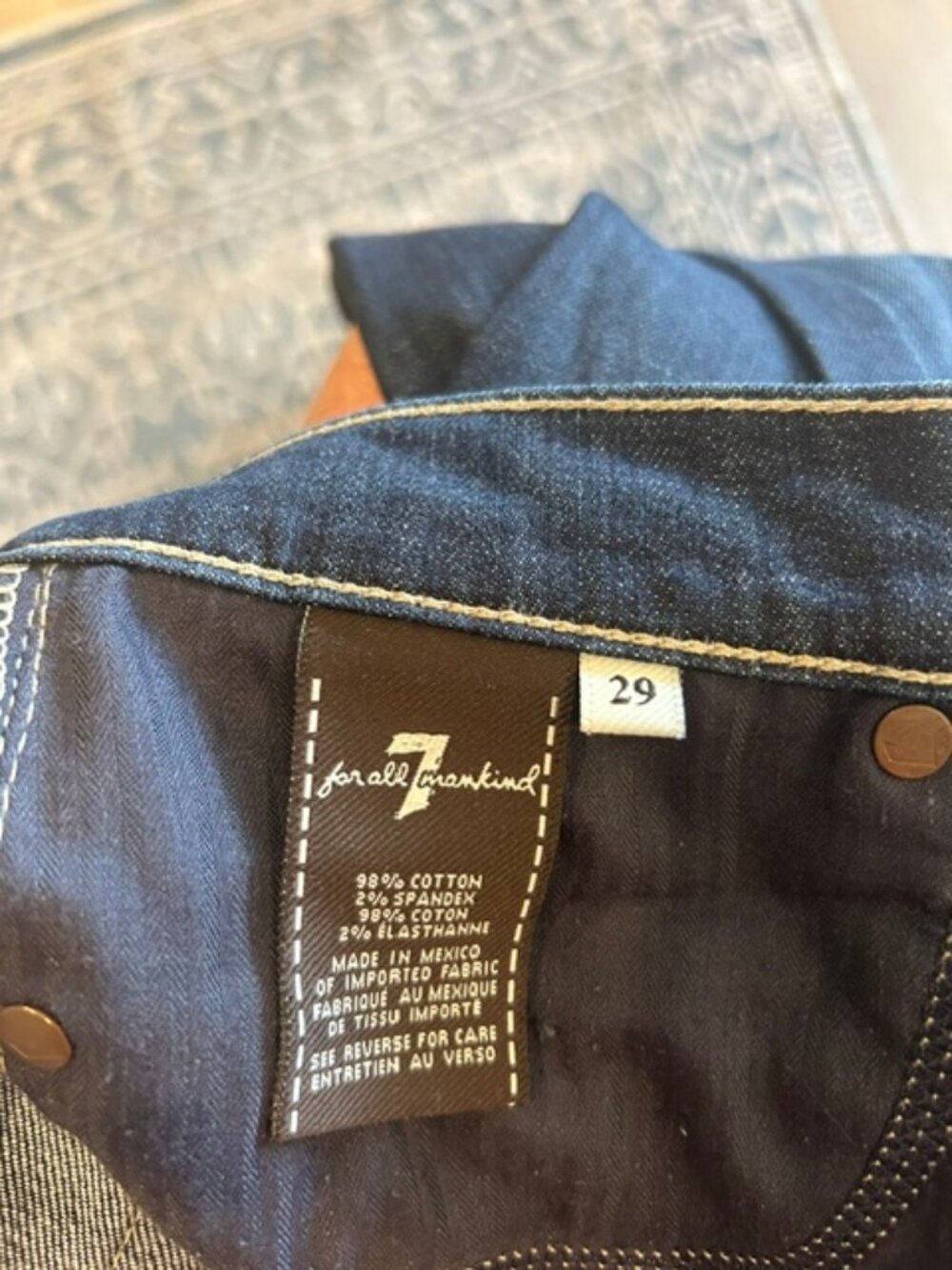 7 For All Mankind Dark Wash Bootcut Jeans size 29 - Picture 6 of 8